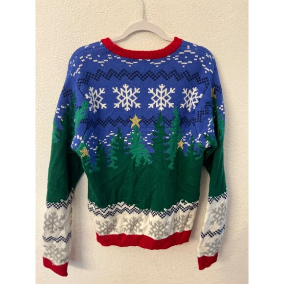 Blizzard Bay Ugly Christmas multicolored sweater women size large - Picture 2 of 5